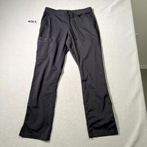 Healing Hands Scrub Pants Mens Medium Black Cargo Pockets Comfortable Medical